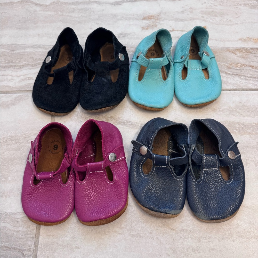Mon Petit Bundle Soft Sole Leather Shoes Toddler size 6